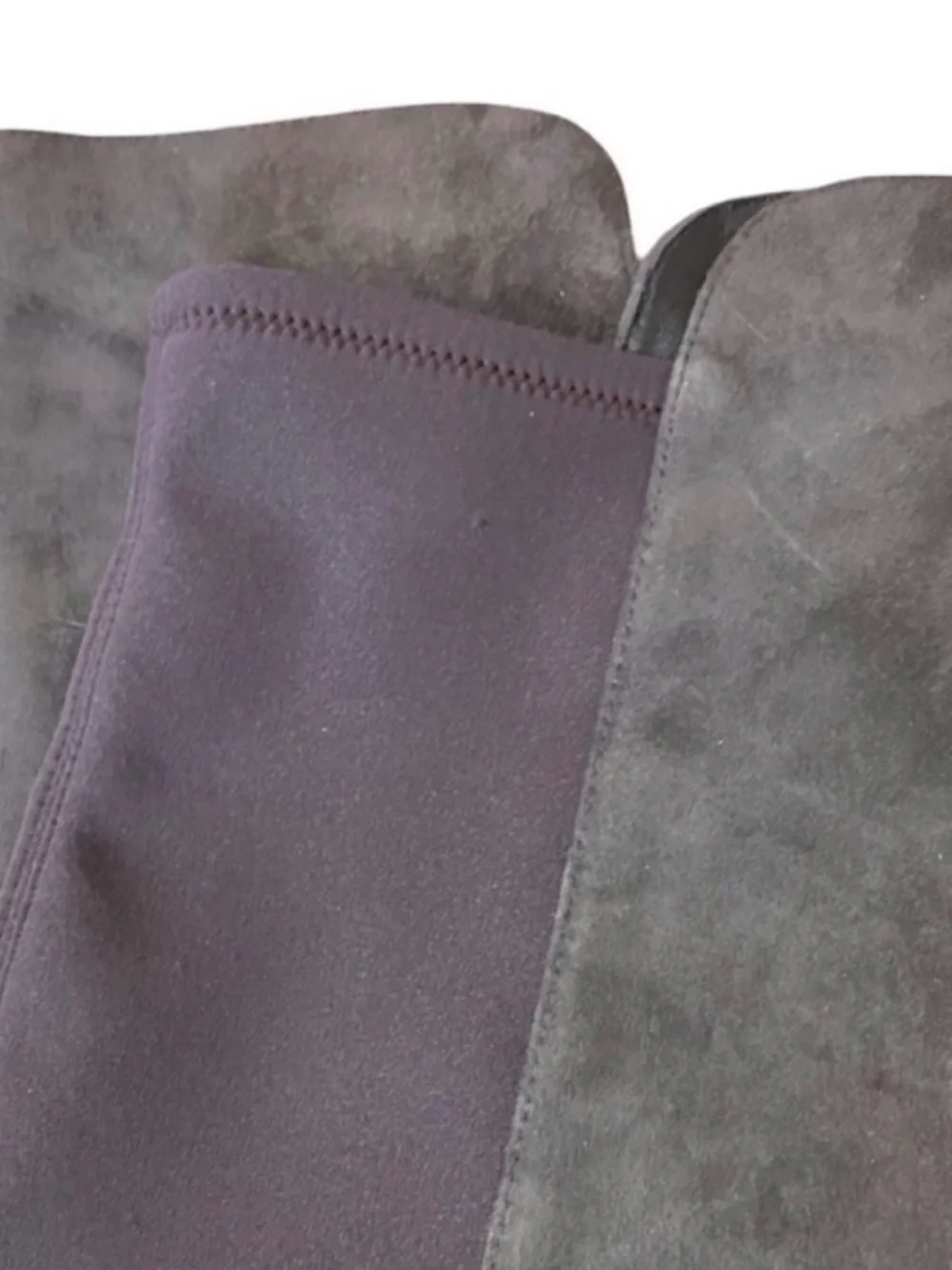 Stuart Weitzman Gillian 60 City Suede Over-The-Knee Boots Charcoal Gray Size 8.5